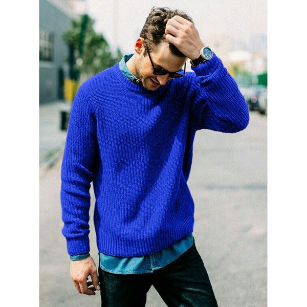 Herren Strickpullover mit Rundhalsausschnitt Drune