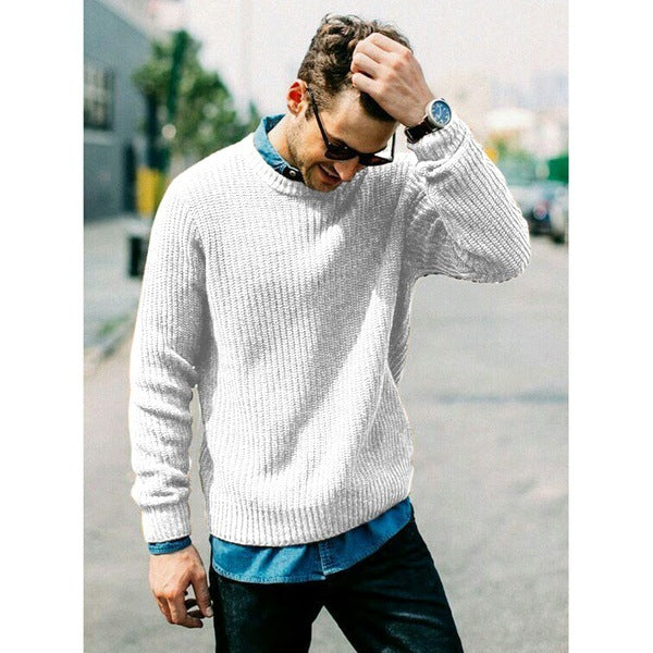 Herren Strickpullover mit Rundhalsausschnitt Drune