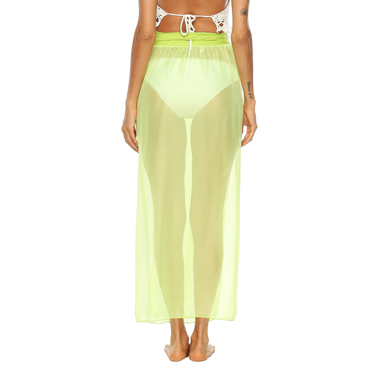 Damen transparenter Strandrock mit eleganter Schleifenoptik Drune