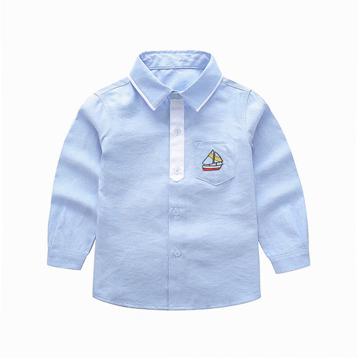Damen Langarmhemd mit maritimer Stickerei Drune