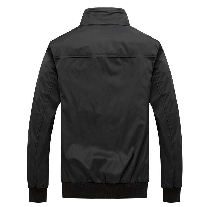 Herren Kurzblouson mit Stehkragen, Karo-Innenfutter und Rippenbündchen Drune
