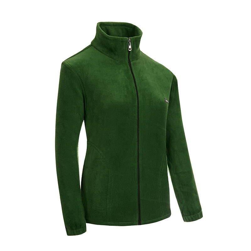 Damen nan Fleecejacke mit Stehkragen und durchgehendem Reißverschluss Drune