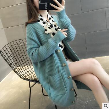 Damen Strickjacke mit Eingrifftaschen und Knopfleiste Drune
