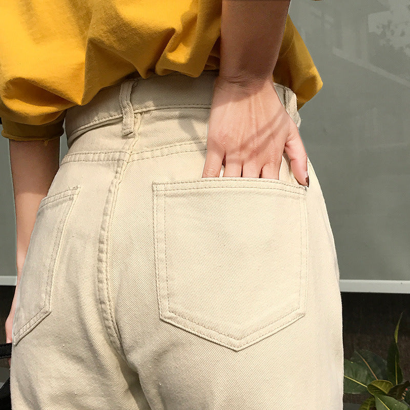 Damen Hoch taillierte Chino-Hose Drune