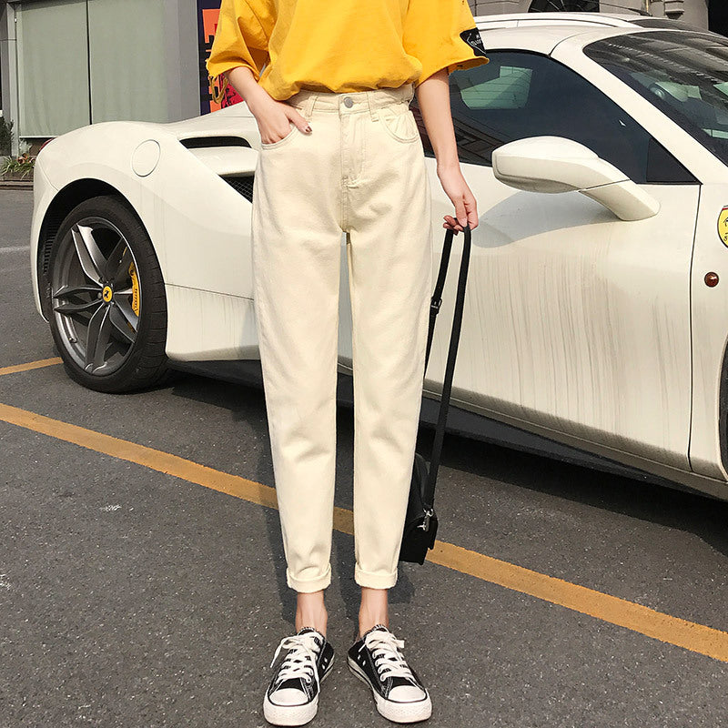Damen Hoch taillierte Chino-Hose Drune