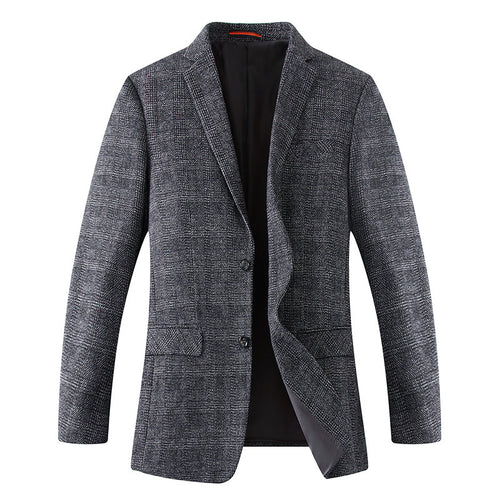 Herren Wollmischstoff Slim-Fit Sakko mit Glencheck-Muster und gesteppter Innenfütterung Drune