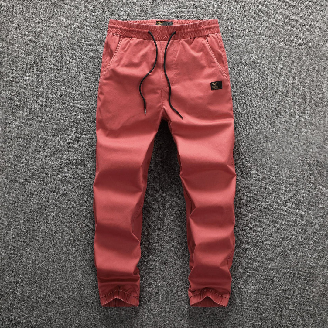 Herren Cargohose im Camouflage-Look mit elastischem Bund und Kordelzug Drune