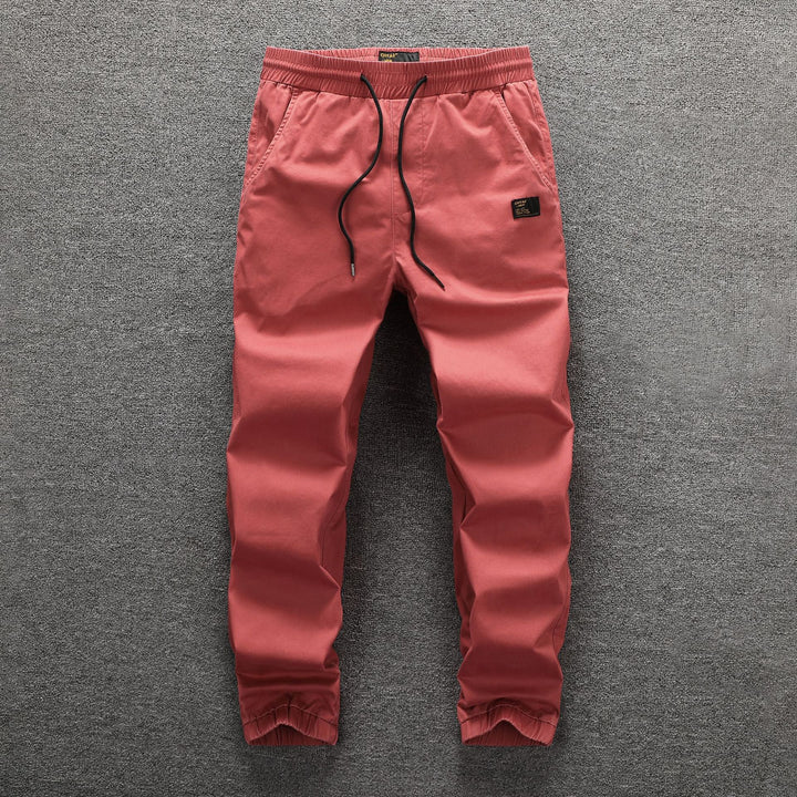 Herren Cargohose im Camouflage-Look mit elastischem Bund und Kordelzug Drune