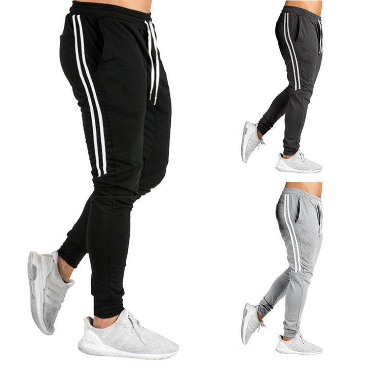 Herren Sportliche Jogginghose mit atmungsaktiver Struktur und seitlichen Streifen Drune