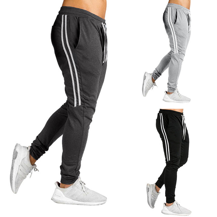 Herren Sportliche Jogginghose mit atmungsaktiver Struktur und seitlichen Streifen Drune