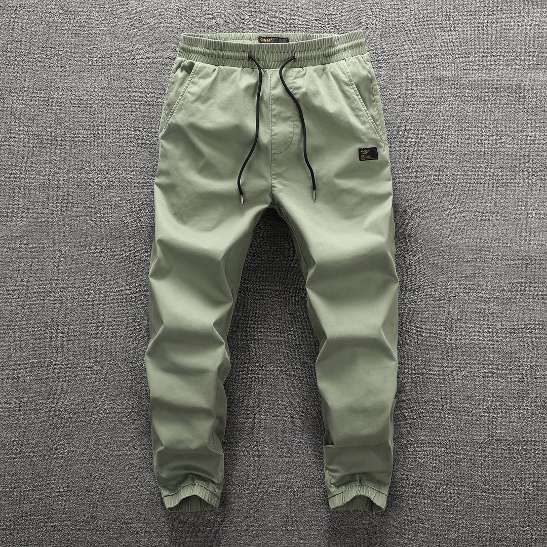 Herren Cargohose im Camouflage-Look mit elastischem Bund und Kordelzug Drune