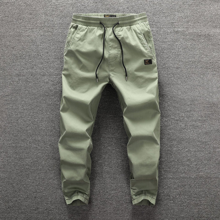 Herren Cargohose im Camouflage-Look mit elastischem Bund und Kordelzug Drune