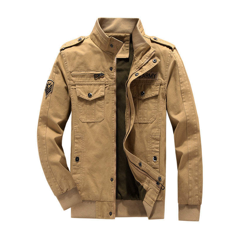 Herren Utility-Fieldblouson aus Canvas mit Epauletten, Brustpattentaschen und Rippbündchen Drune