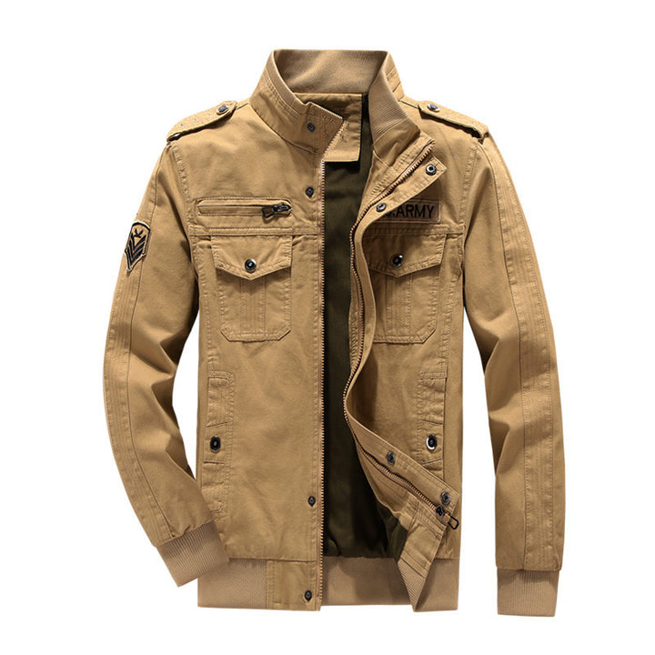 Herren Utility-Fieldblouson aus Canvas mit Epauletten, Brustpattentaschen und Rippbündchen Drune