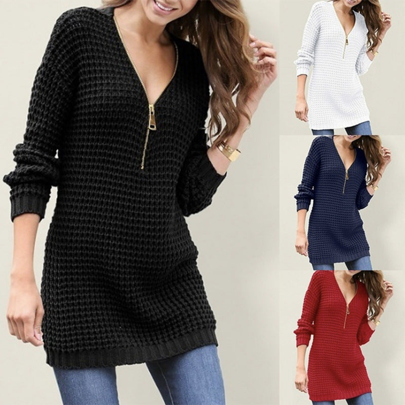 Damen Langarmshirt mit Reißverschluss Drune