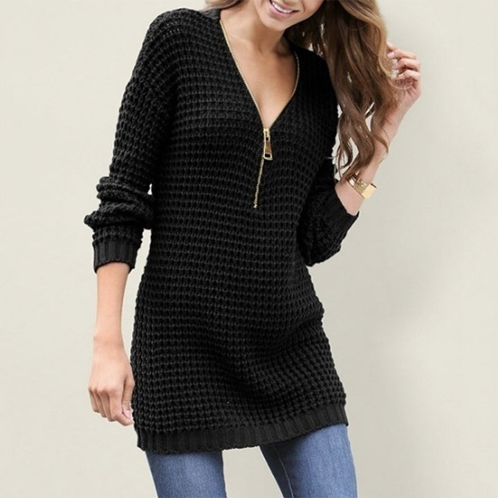 Damen Langarmshirt mit Reißverschluss Drune
