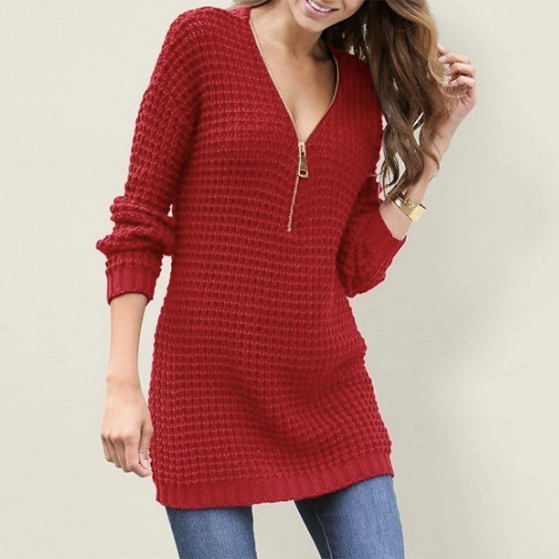 Damen Langarmshirt mit Reißverschluss Drune