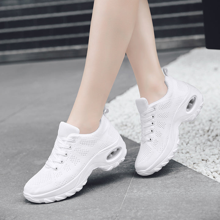 Damen nan atmungsaktiver Stricksneaker mit Luftpolster und Plateau-Sohle Drune