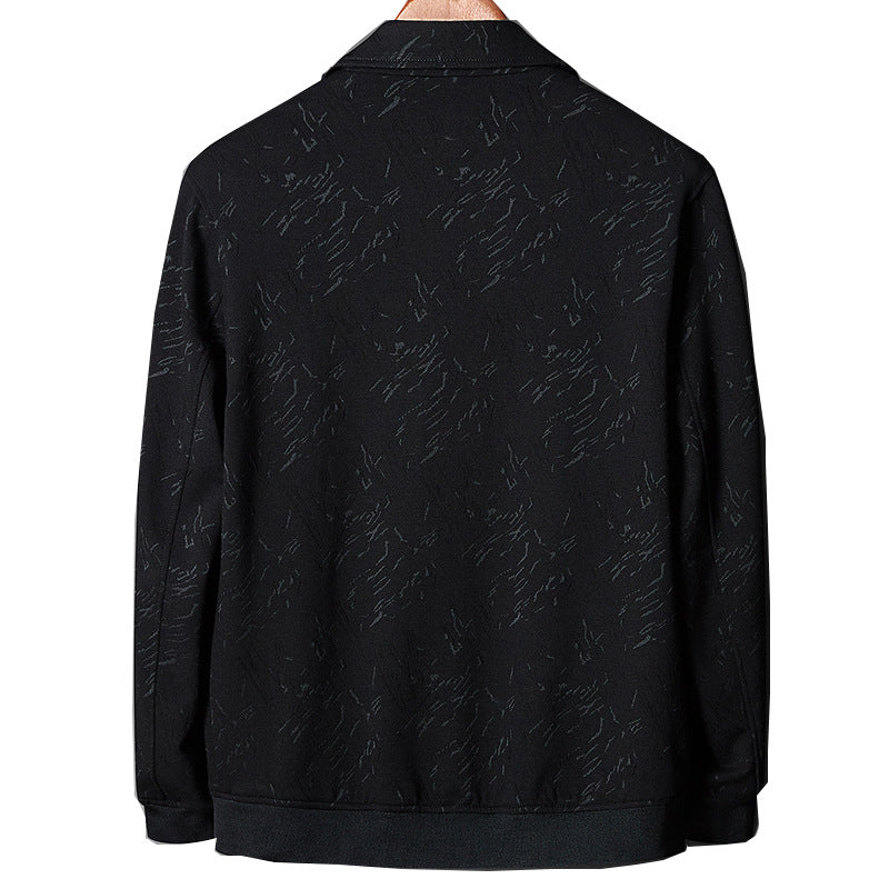 Herren Leichte Coachjacke mit Druckknopfleiste und dezenter Struktur Drune