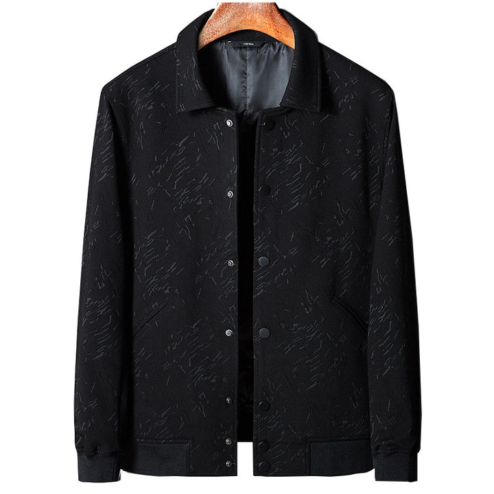 Herren Leichte Coachjacke mit Druckknopfleiste und dezenter Struktur Drune