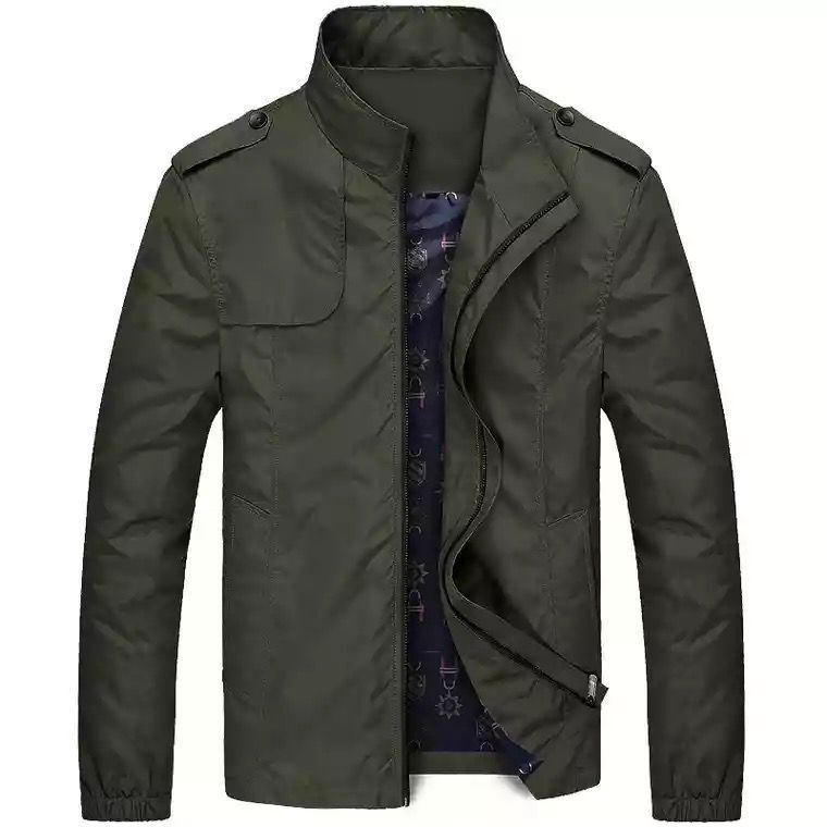 Herren Leichter Fieldblouson im Slim-Fit mit Stehkragen und Schulterklappen Drune