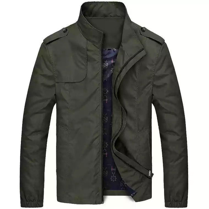 Herren Leichter Fieldblouson im Slim-Fit mit Stehkragen und Schulterklappen Drune
