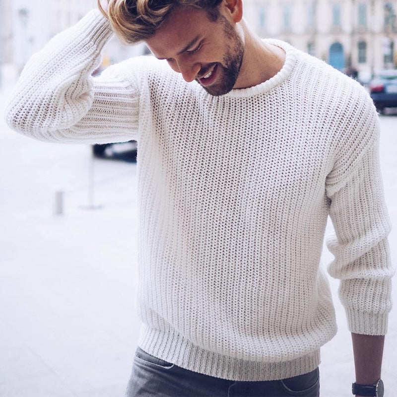 Herren lässiger Strickpullover mit modernen Strukturen Drune