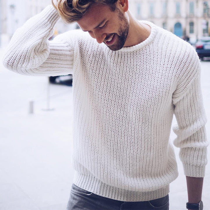 Herren lässiger Strickpullover mit modernen Strukturen Drune