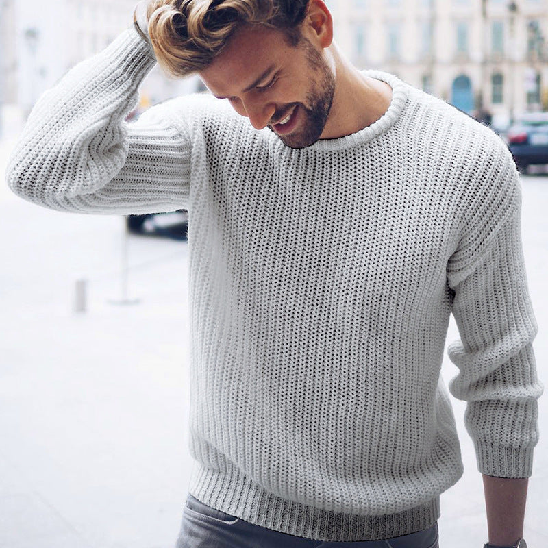Herren lässiger Strickpullover mit modernen Strukturen Drune