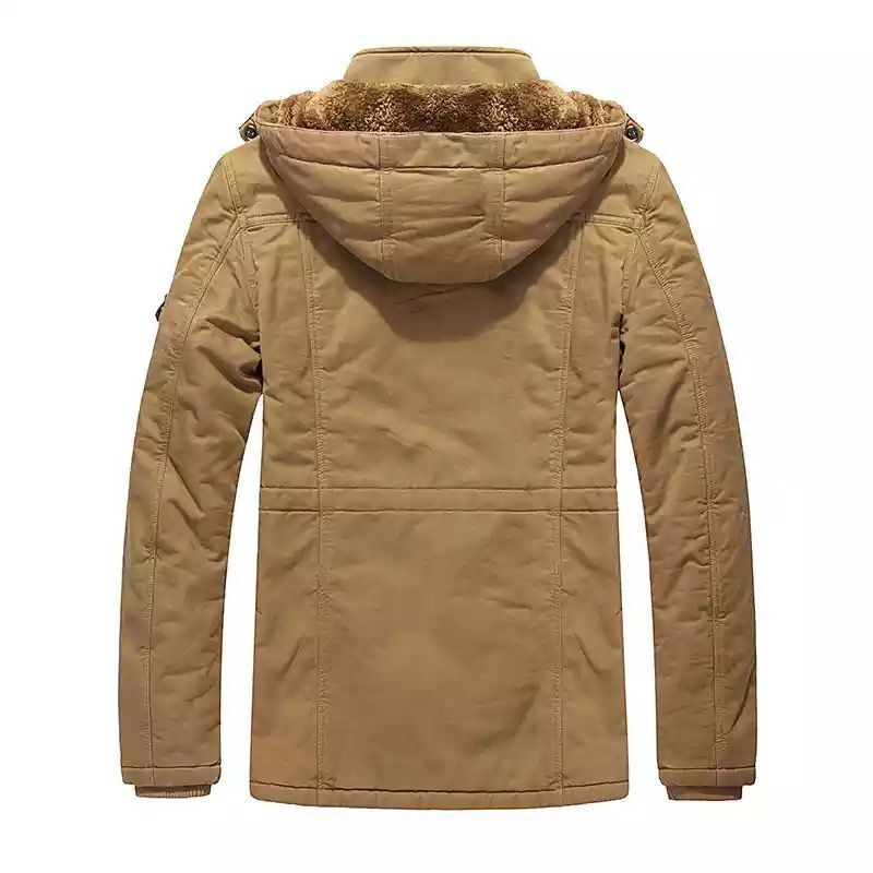 Herren Field-Parka mit Teddyfutter, Kapuze und Mehrzwecktaschen Drune