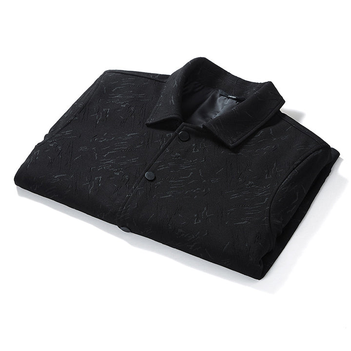 Herren Leichte Coachjacke mit Druckknopfleiste und dezenter Struktur Drune