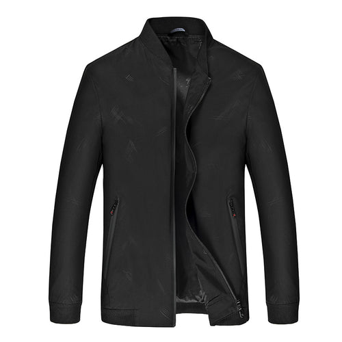 Herren Leichter Zip-Blouson mit Strukturprint, wasserabweisender Oberfläche und Rippbündchen Drune