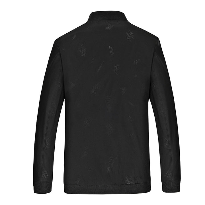 Herren Leichter Zip-Blouson mit Strukturprint, wasserabweisender Oberfläche und Rippbündchen Drune