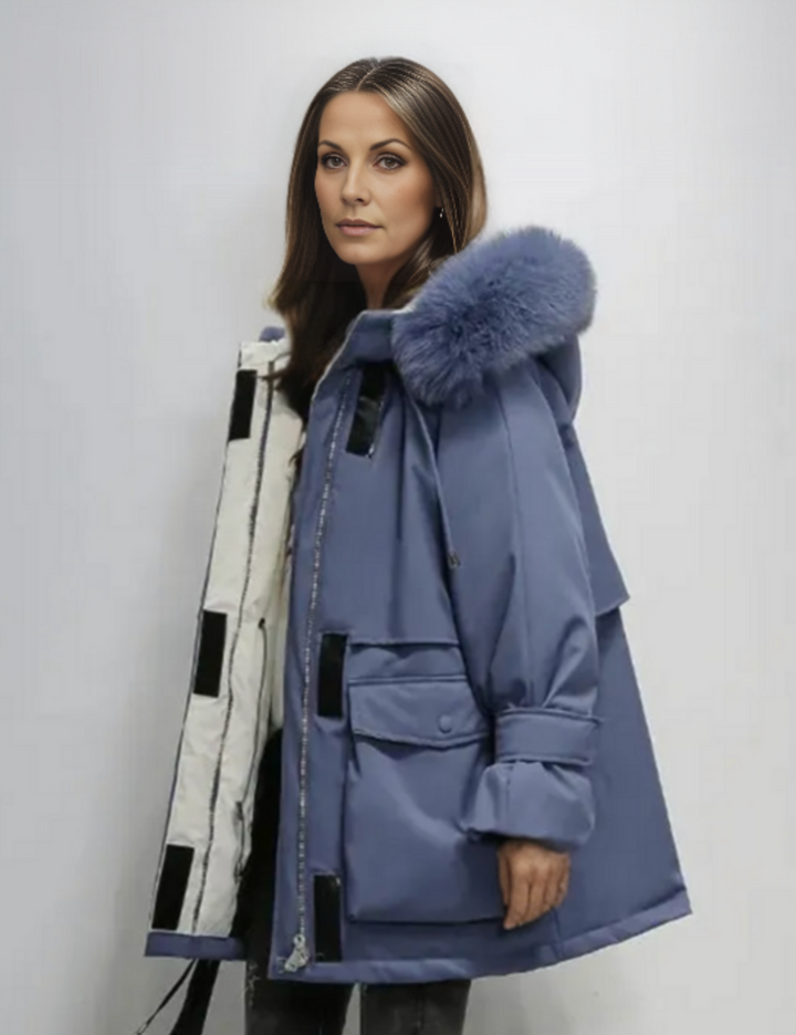 Drune | Winter Parka mit veganem Pelz für Damen umweltfreundliche Materialien