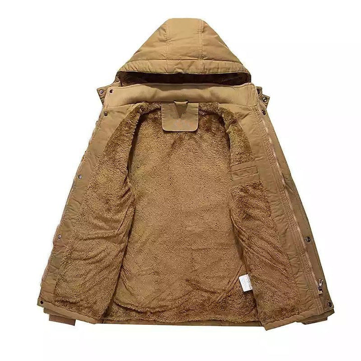 Herren Field-Parka mit Teddyfutter, Kapuze und Mehrzwecktaschen Drune