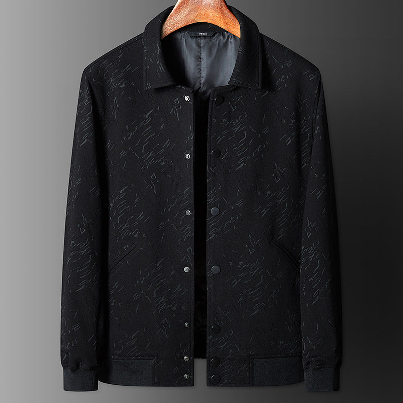 Herren Leichte Coachjacke mit Druckknopfleiste und dezenter Struktur Drune