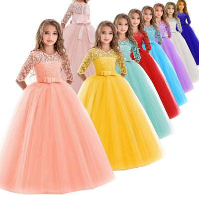 Damen Prinzessinnenkleid mit Spitzenoberteil und Tüllrock Drune