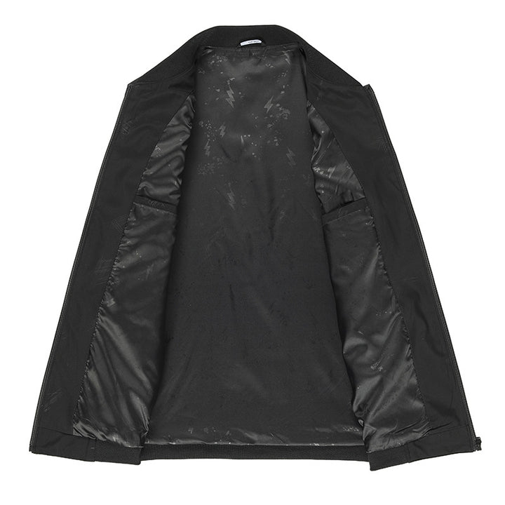 Herren Leichter Zip-Blouson mit Strukturprint, wasserabweisender Oberfläche und Rippbündchen Drune
