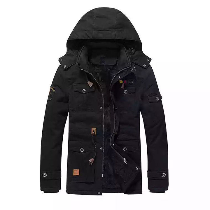 Herren Field-Parka mit Teddyfutter, Kapuze und Mehrzwecktaschen Drune