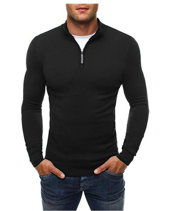 Drune | Herren Rollkragenpullover mit Reißverschluss