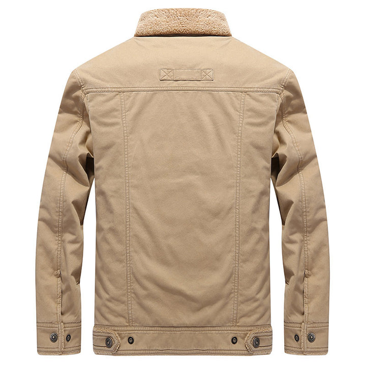 Herren Modische Arbeitsjacke mit Teddyfutter Drune
