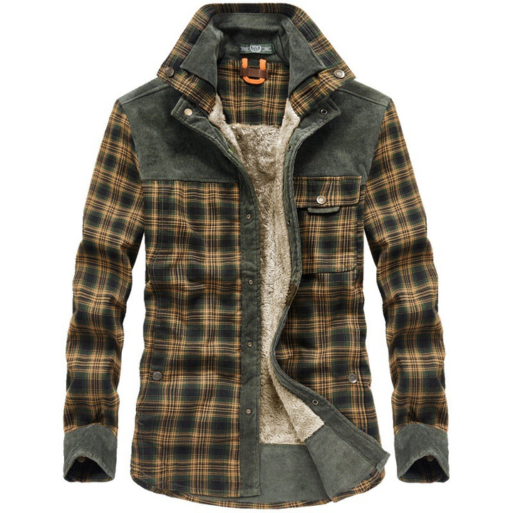 Herren Kuschelige Flanelljacke mit Teddyfutter Drune