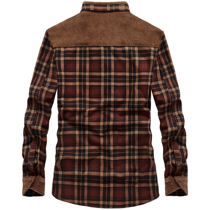 Herren Kuschelige Flanelljacke mit Teddyfutter Drune
