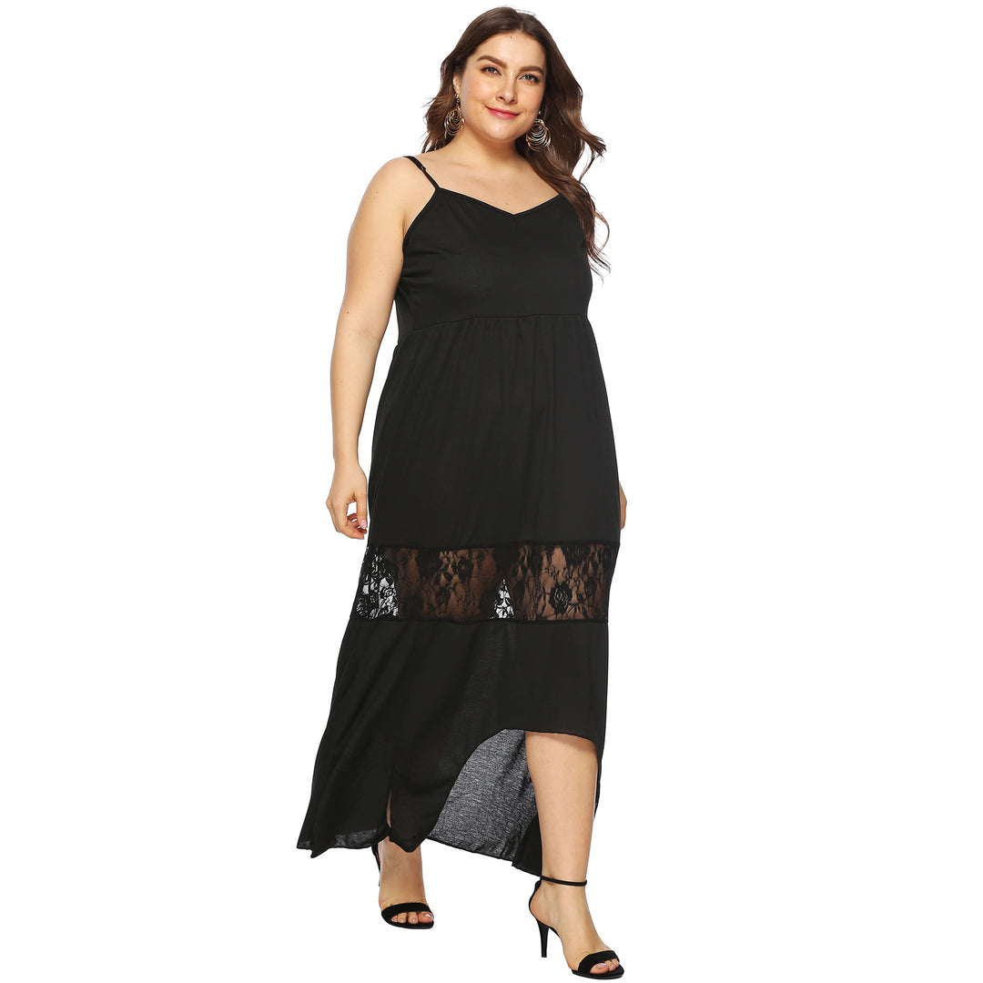 Damen Maxikleid mit Spitzenakzenten Drune