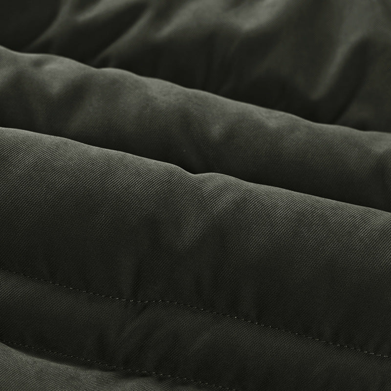 Herren wattierte Parka mit Kapuze und Teddyfutter Multitaschen Drune
