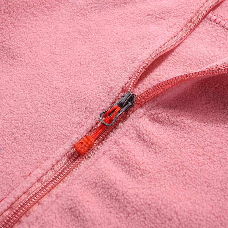 Damen Leichte Microfleece Jacke mit Stehkragen und durchgehendem Reißverschluss Drune