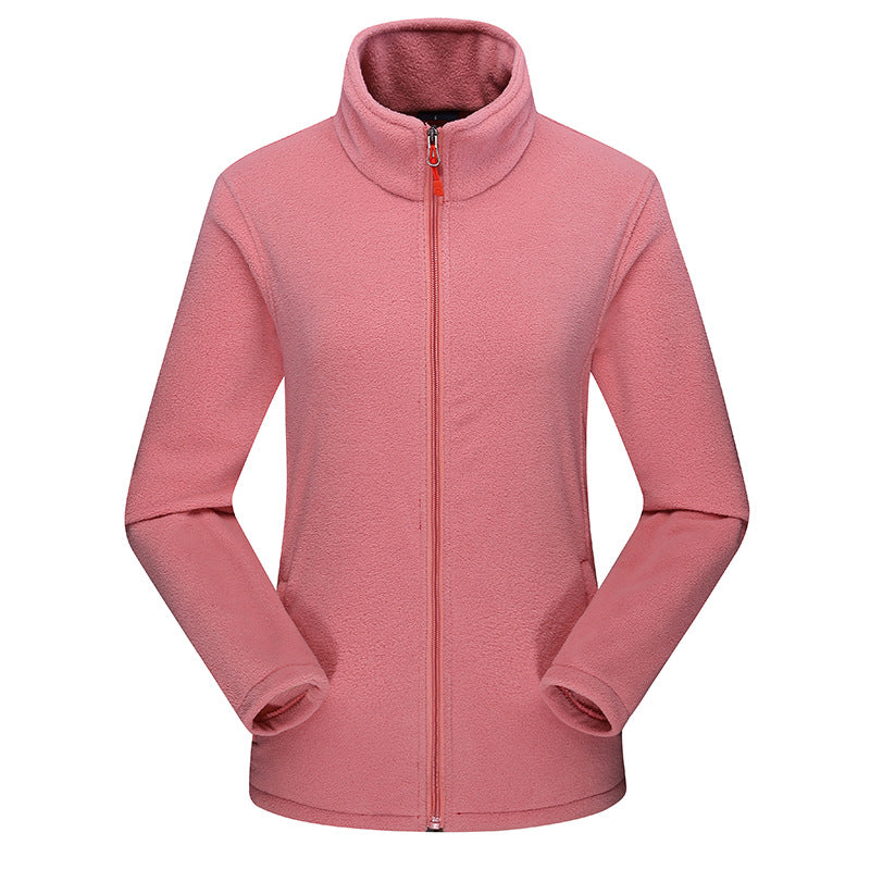 Damen Leichte Microfleece Jacke mit Stehkragen und durchgehendem Reißverschluss Drune