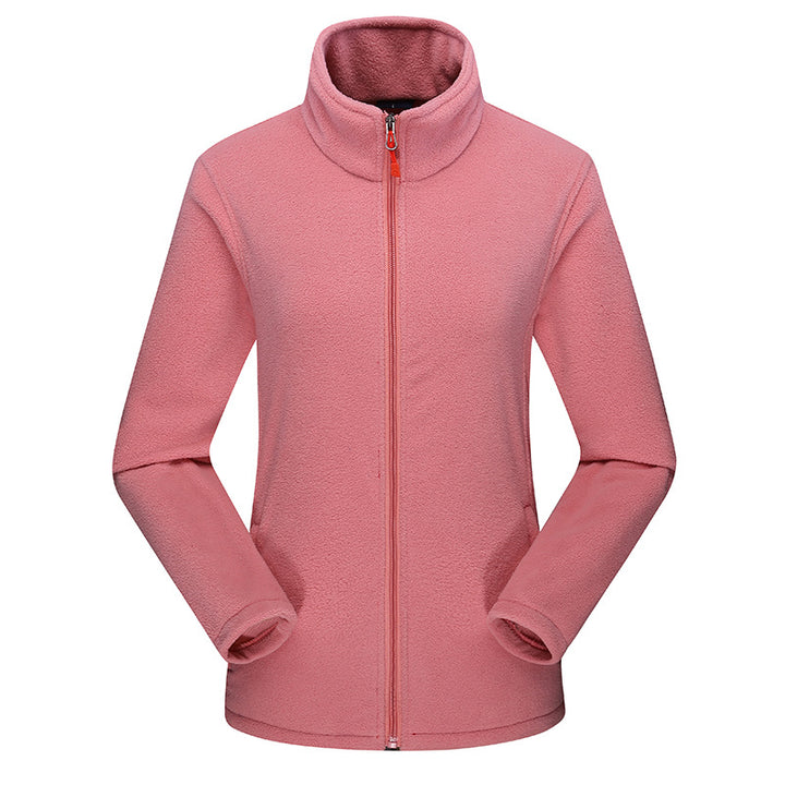 Damen Leichte Microfleece Jacke mit Stehkragen und durchgehendem Reißverschluss Drune