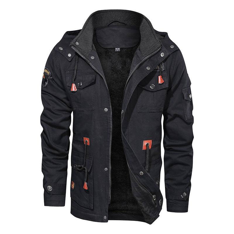 Herren Utility-Parka mit Teddyfutter und Mehrfachtaschen Drune
