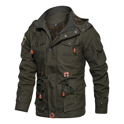 Herren Utility-Parka mit Teddyfutter und Mehrfachtaschen Drune